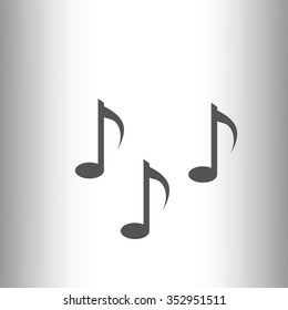 Music notes sign icon