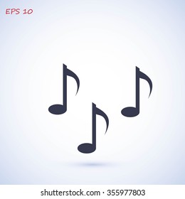 Music notes sign icon