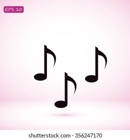 Music notes sign icon