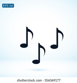 Music notes sign icon