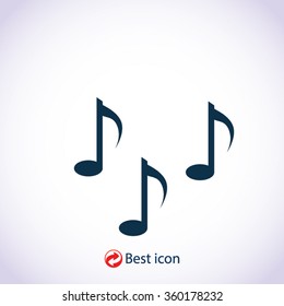 Music notes sign icon
