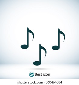Music notes sign icon