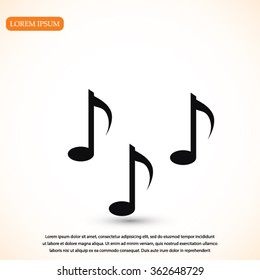 Music notes sign icon