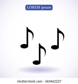 Music notes sign icon