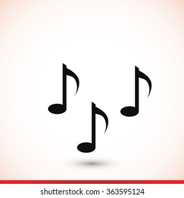 Music notes sign icon