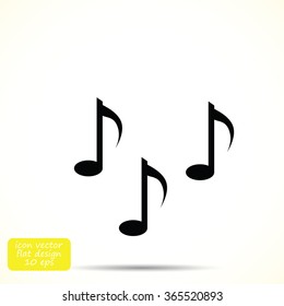 Music notes sign icon