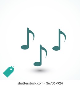 Music notes sign icon