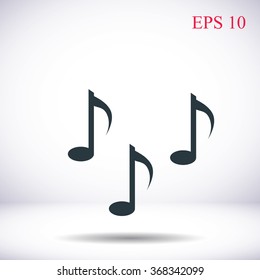 Music notes sign icon