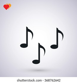 Music notes sign icon