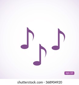 Music notes sign icon