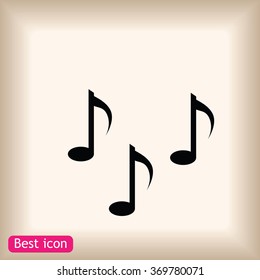 Music notes sign icon