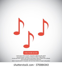 Music notes sign icon