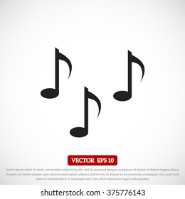 Music notes sign icon