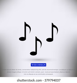 Music notes sign icon