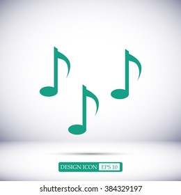 Music notes sign icon