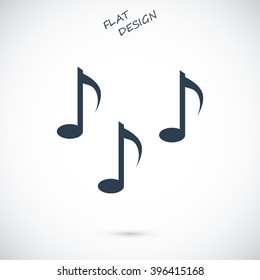 Music notes sign icon
