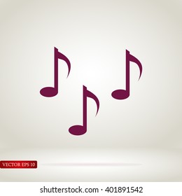 Music notes sign icon
