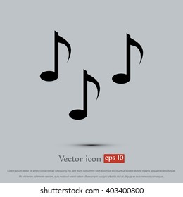 Music notes sign icon