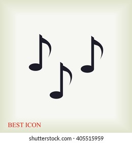 Music notes sign icon