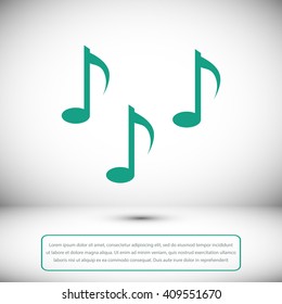 Music notes sign icon