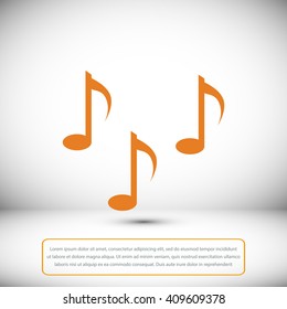 Music notes sign icon