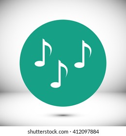 Music notes sign icon
