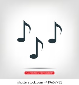 Music notes sign icon