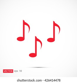 Music notes sign icon