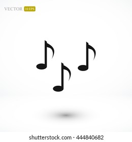 Music notes sign icon