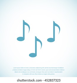 Music notes sign icon