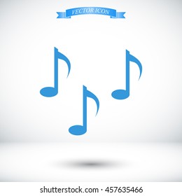 Music notes sign icon