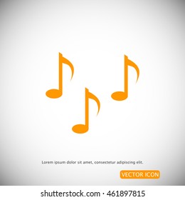 Music notes sign icon