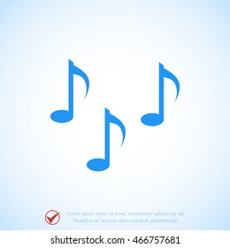 Music notes sign icon