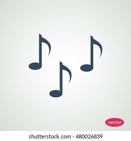 Music notes sign icon, vector best flat icon, EPS
