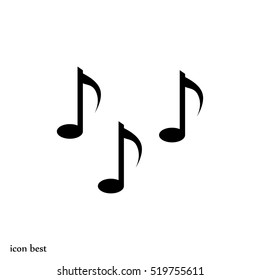 Music notes sign icon, vector best flat icon, EPS