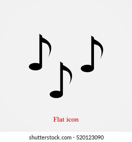 Music notes sign icon, vector best flat icon, EPS
