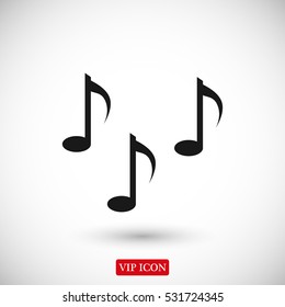 Music notes sign icon, vector best flat icon, EPS