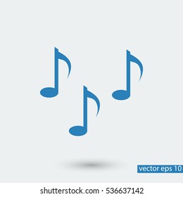 Music notes sign icon, vector best flat icon, EPS