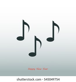 Music notes sign icon, vector best flat icon, EPS