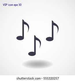 Music notes sign icon, vector best flat icon, EPS