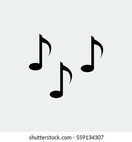 Music Notes Sign Icon, Vector Best Flat Icon, EPS