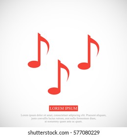 Music notes sign icon, vector best flat icon, EPS