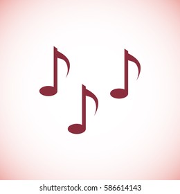 Music notes sign icon, vector best flat icon, EPS