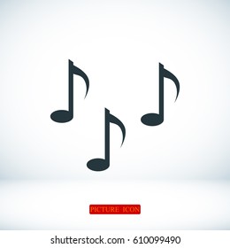 Music notes sign icon, vector best flat icon, EPS