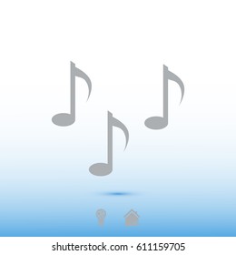 Music notes sign icon, vector best flat icon, EPS