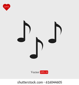 Music notes sign icon, vector best flat icon, EPS