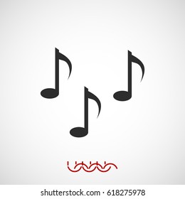 Music notes sign icon, vector best flat icon, EPS