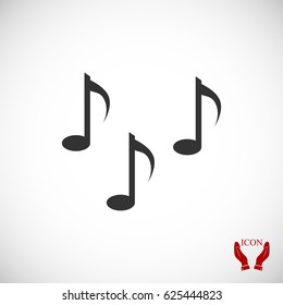 Music notes sign icon, vector best flat icon, EPS