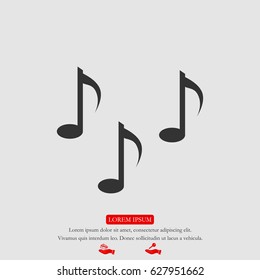 Music notes sign icon, vector best flat icon, EPS