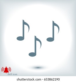 Music notes sign icon, vector best flat icon, EPS